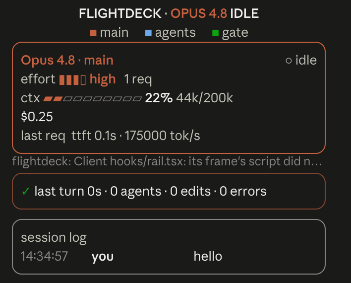 Flightdeck in Claude Desktop
