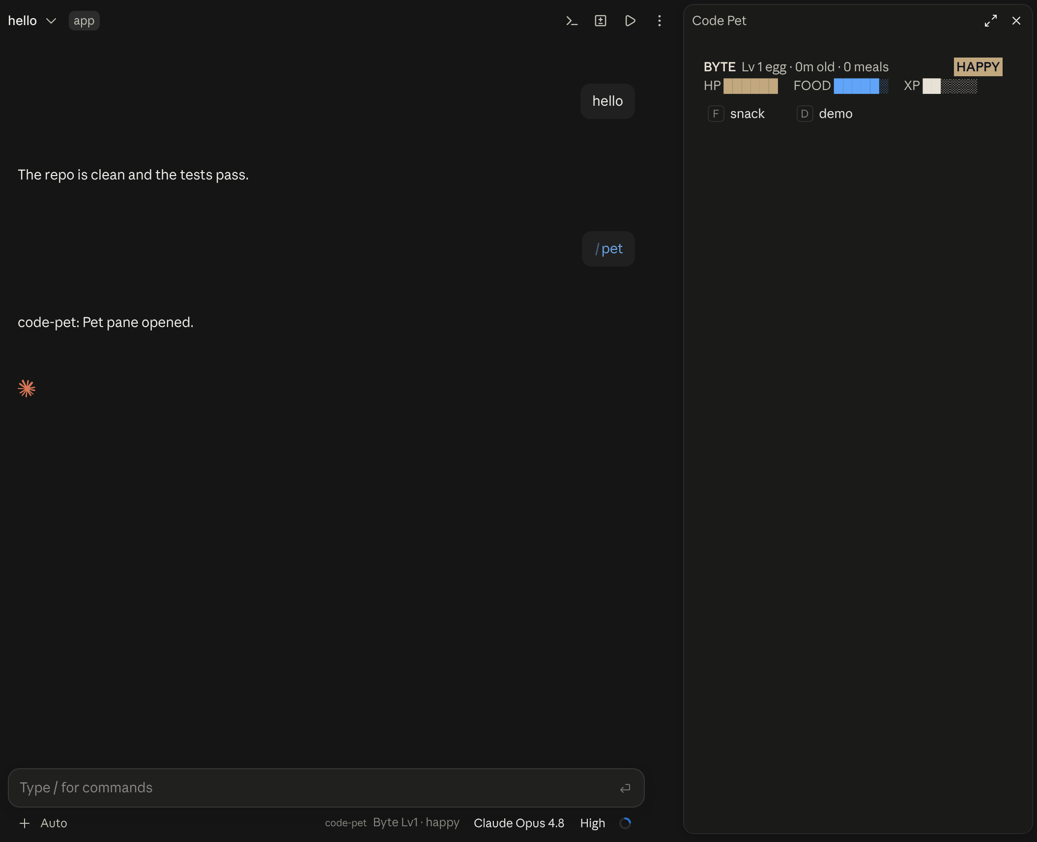 Code Pet in Claude Desktop
